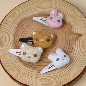 Baby Animal Plush Snap Clip