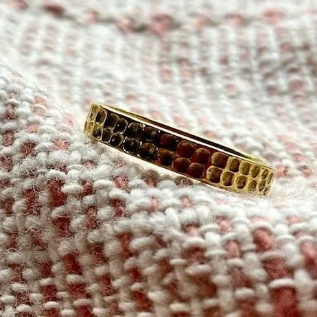 Brass Hammered Rings