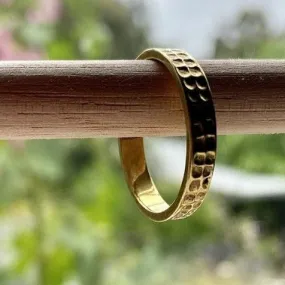 Brass Hammered Rings
