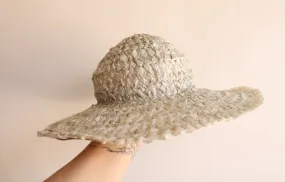 Vintage 1950s Woven Raffia Sun Hat by Willam Ena